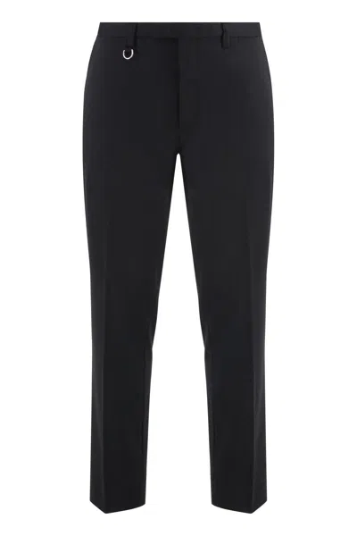 Paolo Pecora Slim Fit Chino Trousers In Black