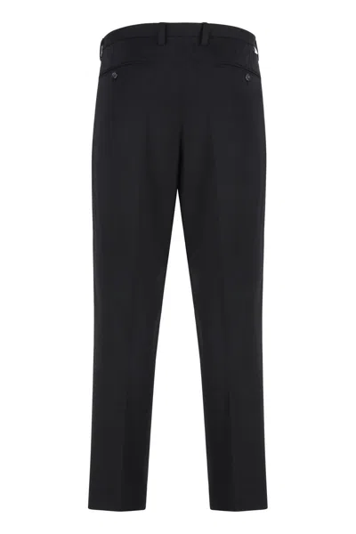 Paolo Pecora Slim Fit Chino Trousers In Black