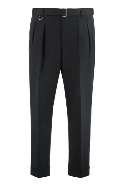 Paolo Pecora Slim Fit Chino Trousers In Black
