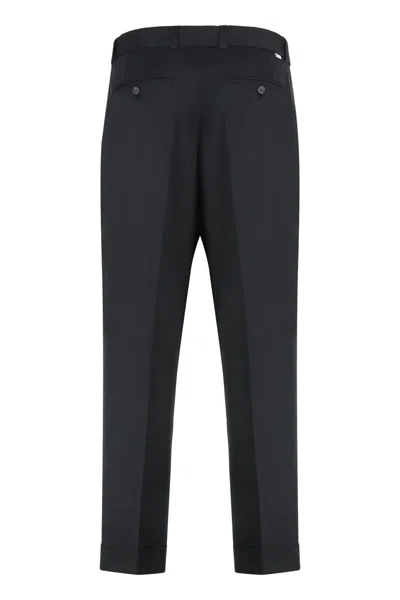 Paolo Pecora Slim Fit Chino Trousers In Black