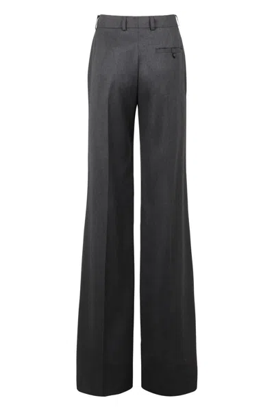 Stella Mccartney Wool Flared Trousers In Gray