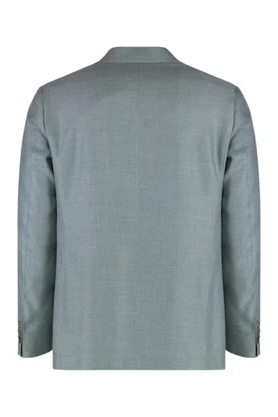 Canali Single-breasted Two-button Jacket In Green