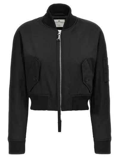 Courrèges Scuba Bomber Jacket Casual Jackets And Parka Black In Black