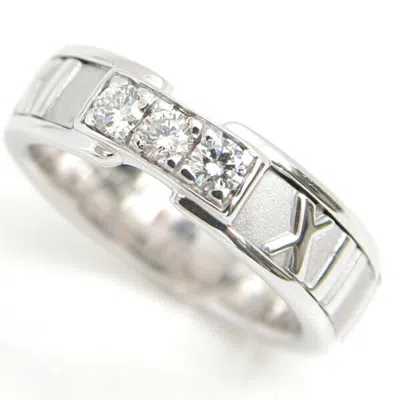 Pre-owned Tiffany & Co Atlas (18k) Band Ring () In White