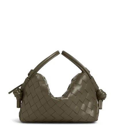 Bottega Veneta Small Leather Loop Top-handle Bag In Green