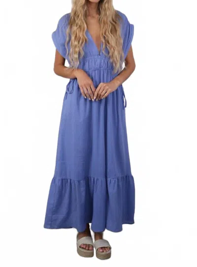 Mint Paros Kaftan In Periwinkle In Blue