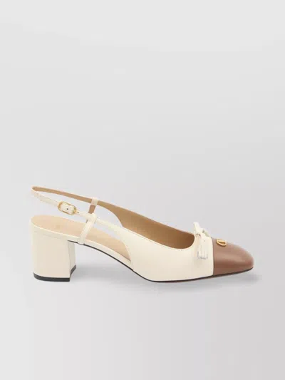 Valentino Slingback Valet Du Roi Pumps In Butter/tobacco In Nude