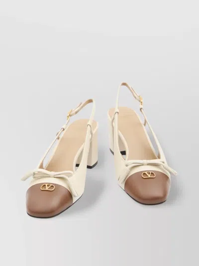 Valentino Slingback Valet Du Roi Pumps In Butter/tobacco In Nude