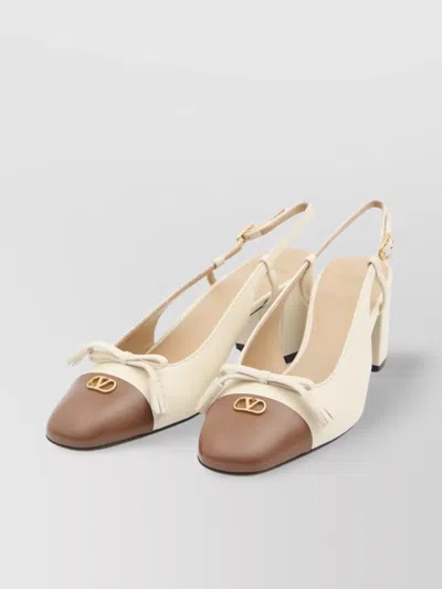 Valentino Slingback Valet Du Roi Pumps In Butter/tobacco In Nude