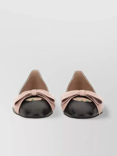 Valentino 'bowow' Ballet Flats Featuring Bow Detail In Brown