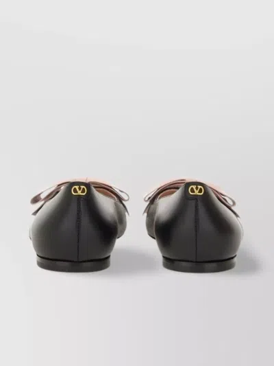 Valentino 'bowow' Ballet Flats Featuring Bow Detail In Brown