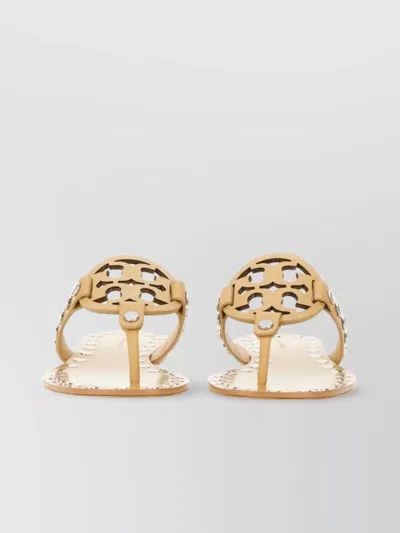 Tory Burch Studded "miller" Sandal In Neutral