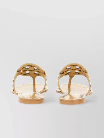 Tory Burch Studded "miller" Sandal In Neutral