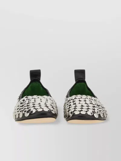 Tory Burch Ballerina "silver" In Neutral