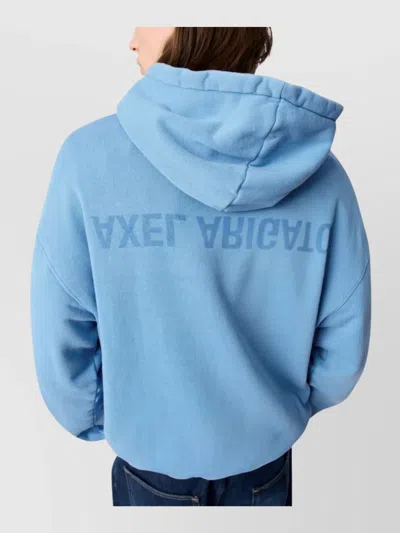 Axel Arigato Hoodie Cotton Printed Back In Blue