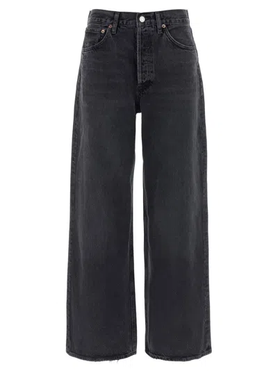 Agolde Five-pockets Jeans In Black