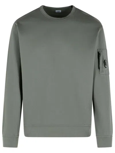 C.p. Company Cotton Sweatshirt Arm Pocket In Gray