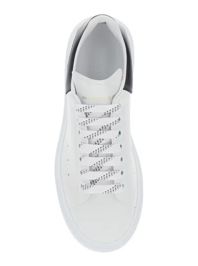 Alexander Mcqueen White And Black Low-top Sneakers With Chunky Sole And Contrasting Heel Tab In Leather Man In Multi