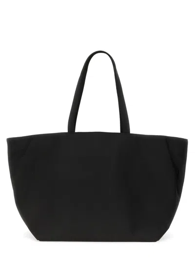 Alexander Wang Structured Black Tote Bag With Subtle Embossed Logo In Black