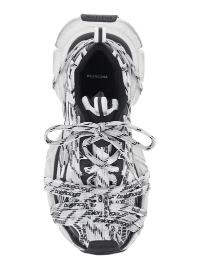 Balenciaga Mens 3xl Extreme Laces Logo Sneaker In White