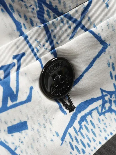 Pre-owned Louis Vuitton 2020s Printed Drawstring Shorts In White