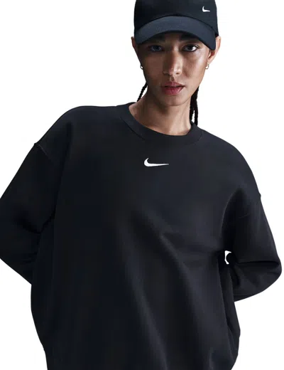 Nike Women's Sportswear Phoenix Fleece Oversized Sweatshirt In Black