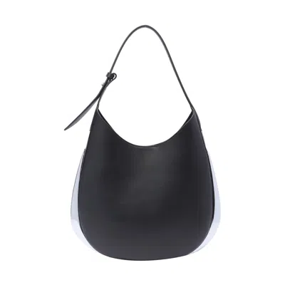 Benedetta Bruzziches Shopper With Adjustable Handle And Curved Shape In Black