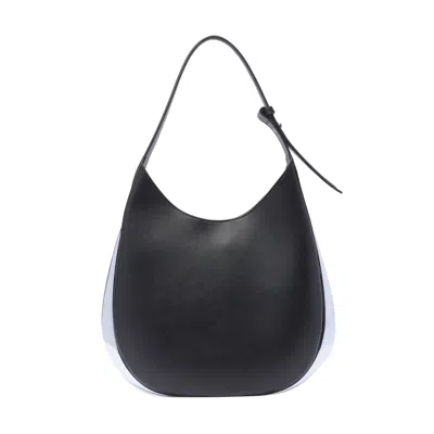 Benedetta Bruzziches Shopper With Adjustable Handle And Curved Shape In Black