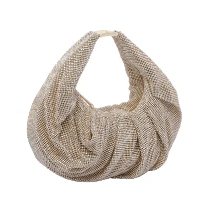 Benedetta Bruzziches Crystal Logo Mini Bag In Gold