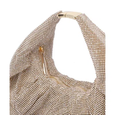 Benedetta Bruzziches Crystal Logo Mini Bag In Gold