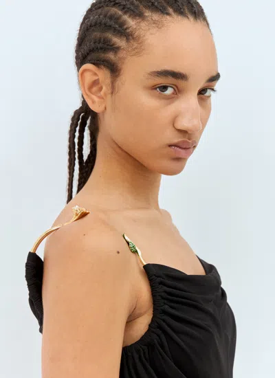 Bottega Veneta Sleeveless Midi Dress In Black