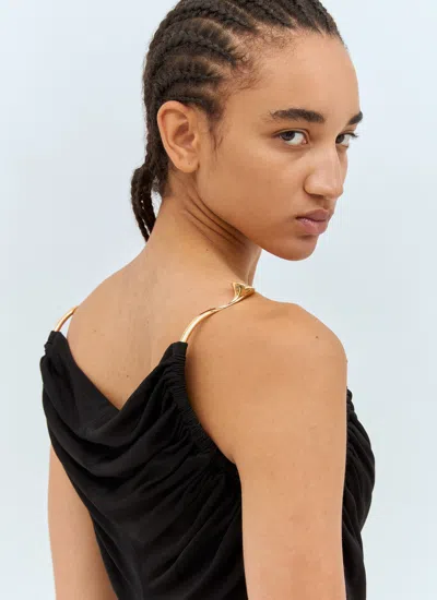 Bottega Veneta Sleeveless Midi Dress In Black