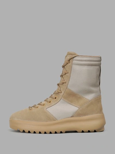 Shop Yeezy Men's Beige Military Boots