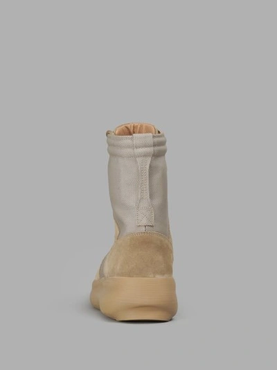 Shop Yeezy Men's Beige Military Boots