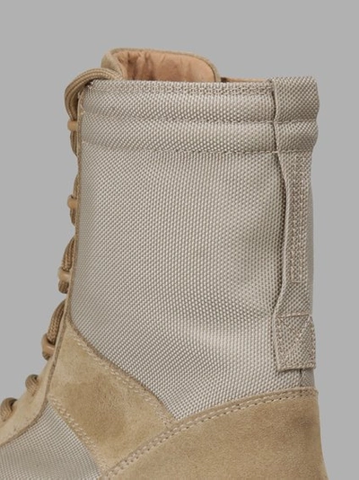 Shop Yeezy Men's Beige Military Boots