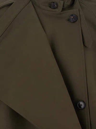 Burberry Cotton Cape With Traditional Check Lining In Brown