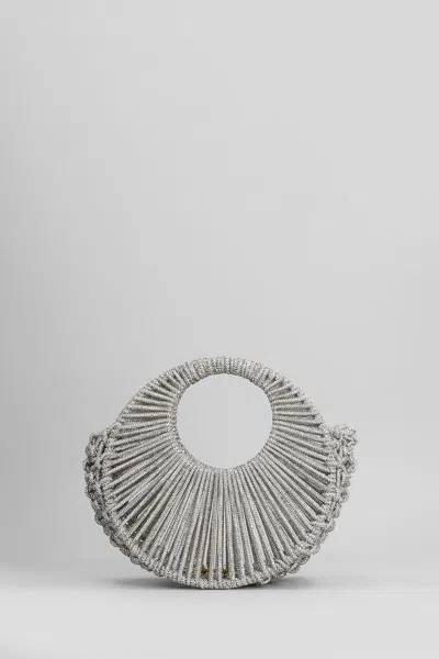 Hibourama Jaya Silver Jewelry Bag With Crystals In Gray