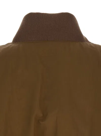 Chloé Zip-up Cropped Bomber Jacket In Brown