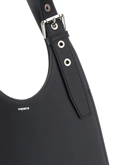 Coperni Asymmetrical Heart-shaped Shoulder Bag In Black