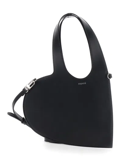Coperni Baby Heart Leather Crossbody Bag In Black