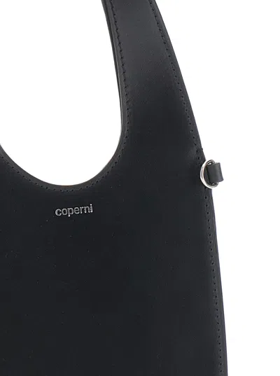 Coperni Baby Heart Leather Crossbody Bag In Black