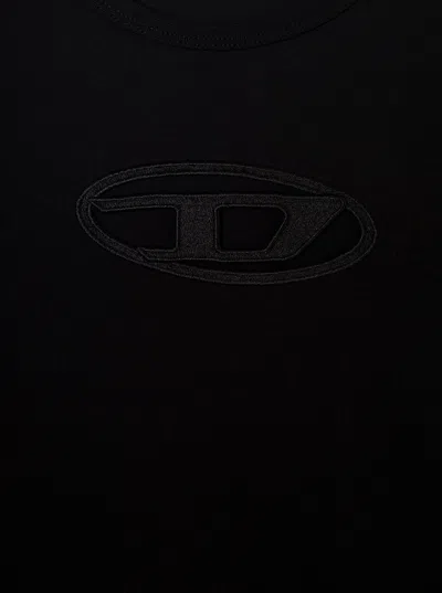Diesel T-angie Logo T-shirt In Black