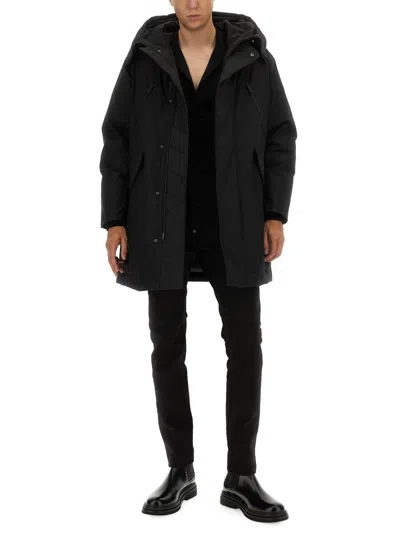 Dsquared2 Quilted Multipocket Parka With Hood In Black