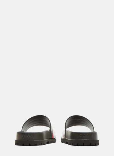 Gucci Pantoletten Mit Webdetail In Black