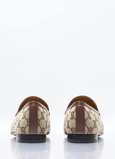 Gucci Women Jordaan Gg Motif Loafers In Neutral