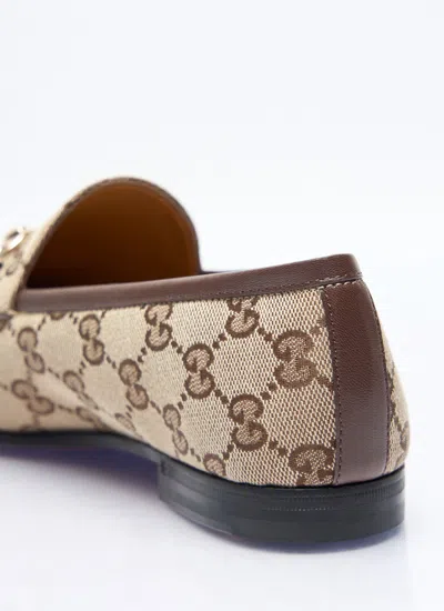 Gucci Women Jordaan Gg Motif Loafers In Neutral