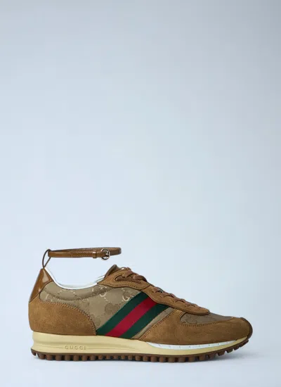 Gucci Women Re-motion Suede Low-top Sneakers In Multi