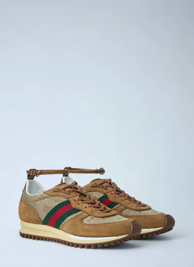 Gucci Women Re-motion Suede Low-top Sneakers In Multi