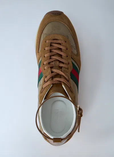 Gucci Women Re-motion Suede Low-top Sneakers In Multi