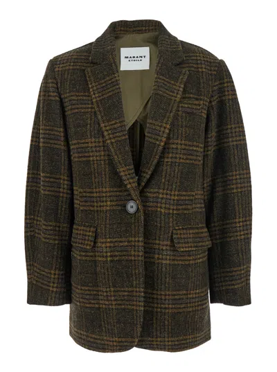 Isabel Marant Étoile Womens Gesina Checked Blazer In Brown